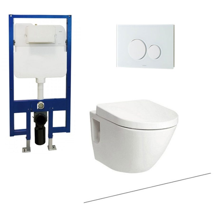 Bồn cầu treo tường nắp êm TOTO CW762/TC384CVK#W/WH172A/MB176G#WH