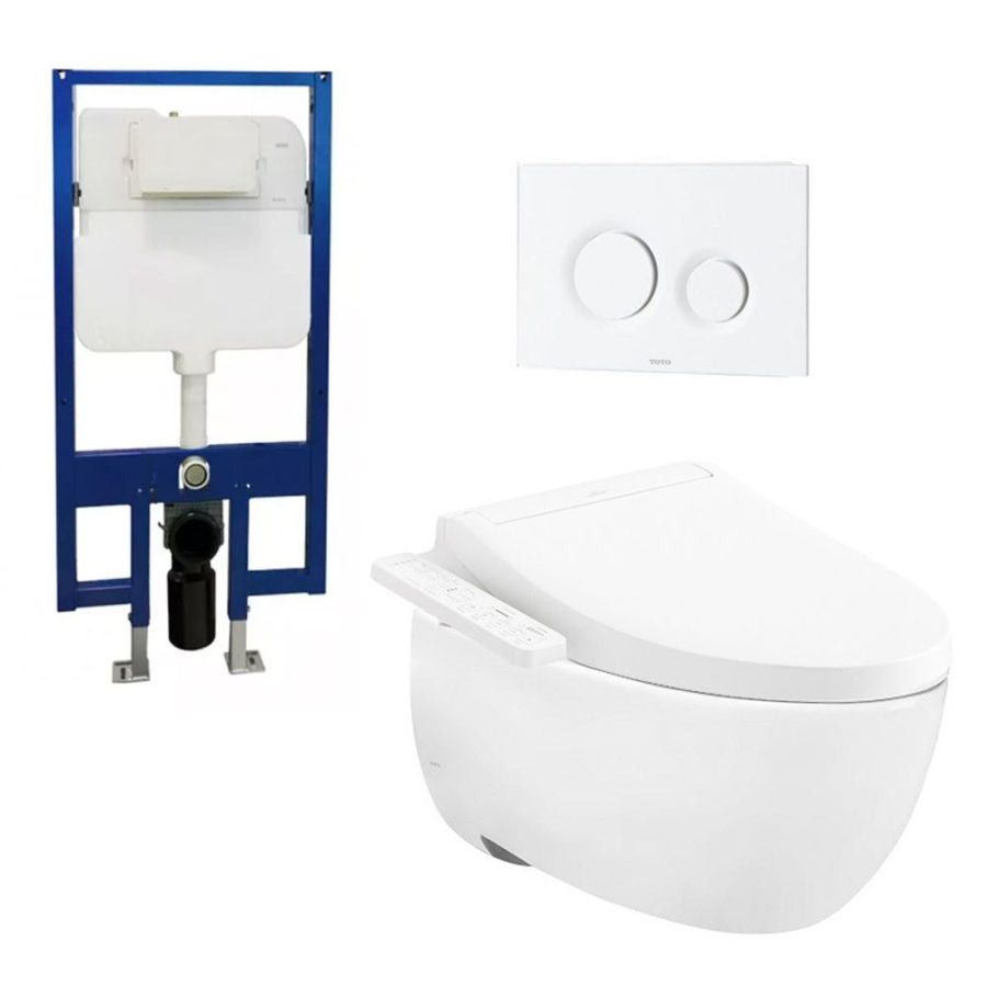 Bồn cầu treo tường nắp rửa điện tử C2 TOTO CW812RA/TCF23410AAA/WH172A/MB174P#WH