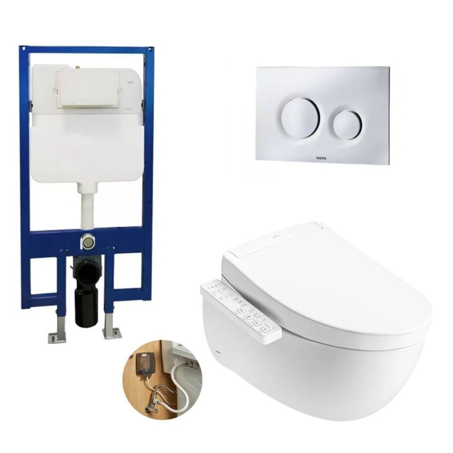 Bồn cầu treo tường nắp rửa điện tử S2 TOTO CW812RA/TCF33461GAA/WH172A/MB174P#SS