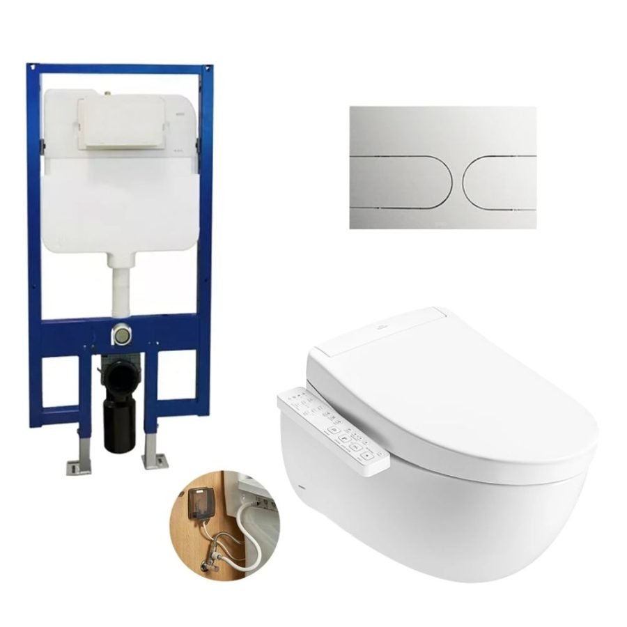 Bồn cầu treo tường nắp rửa điện tử S2 TOTO CW812RA/TCF33461GAA/WH172A/MB175M#SS
