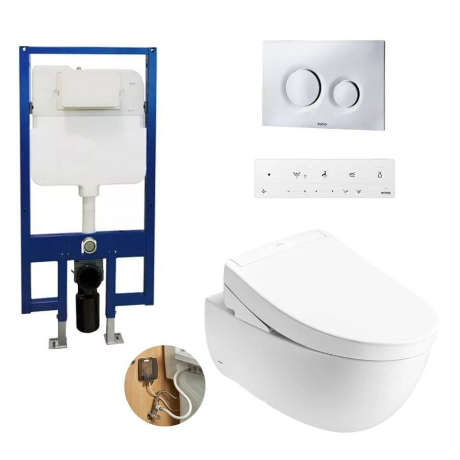 Bồn cầu treo tường nắp rửa điện tử S5 TOTO CW812RA/TCF34461GAA/WH172A/MB174P#SS