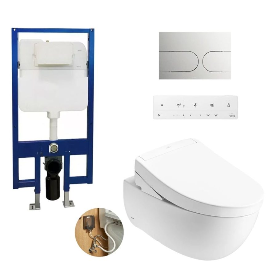 Bồn cầu treo tường nắp rửa điện tử S5 TOTO CW812RA/TCF34461GAA/WH172A/MB175M#SS
