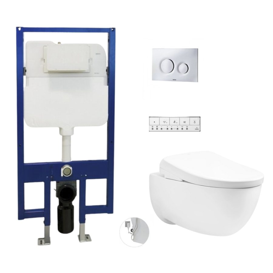 Bồn cầu treo tường nắp điện tử TOTO CW812RA/TCF47360GAA/WH172A/MB174P#SS