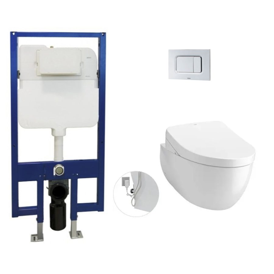 Bồn cầu treo tường nắp điện tử S7 TOTO CW812RA/TCF4911Z/WH172A/MB170P#SS
