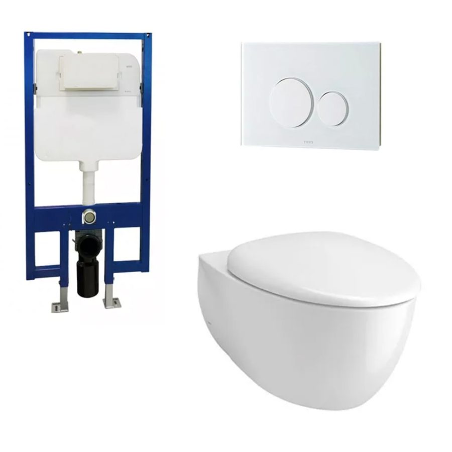 Bồn cầu treo tường nắp êm TOTO CW812RA/TC811SJ#W/WH172A/MB176G#WH