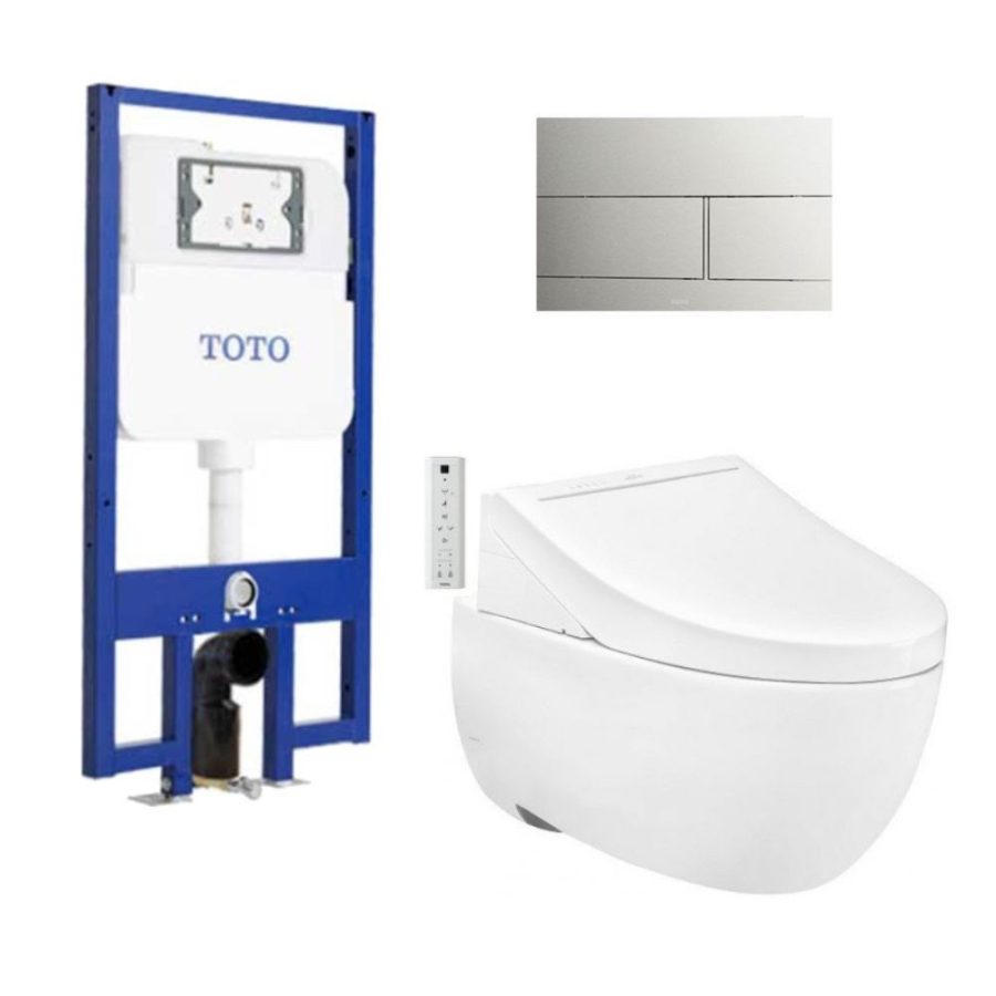 Bồn cầu treo tường nắp rửa điện tử C5 (giấu dây) TOTO CW812REA/TCF24460AAA/WH172AT/TCA465/MB171M#SS