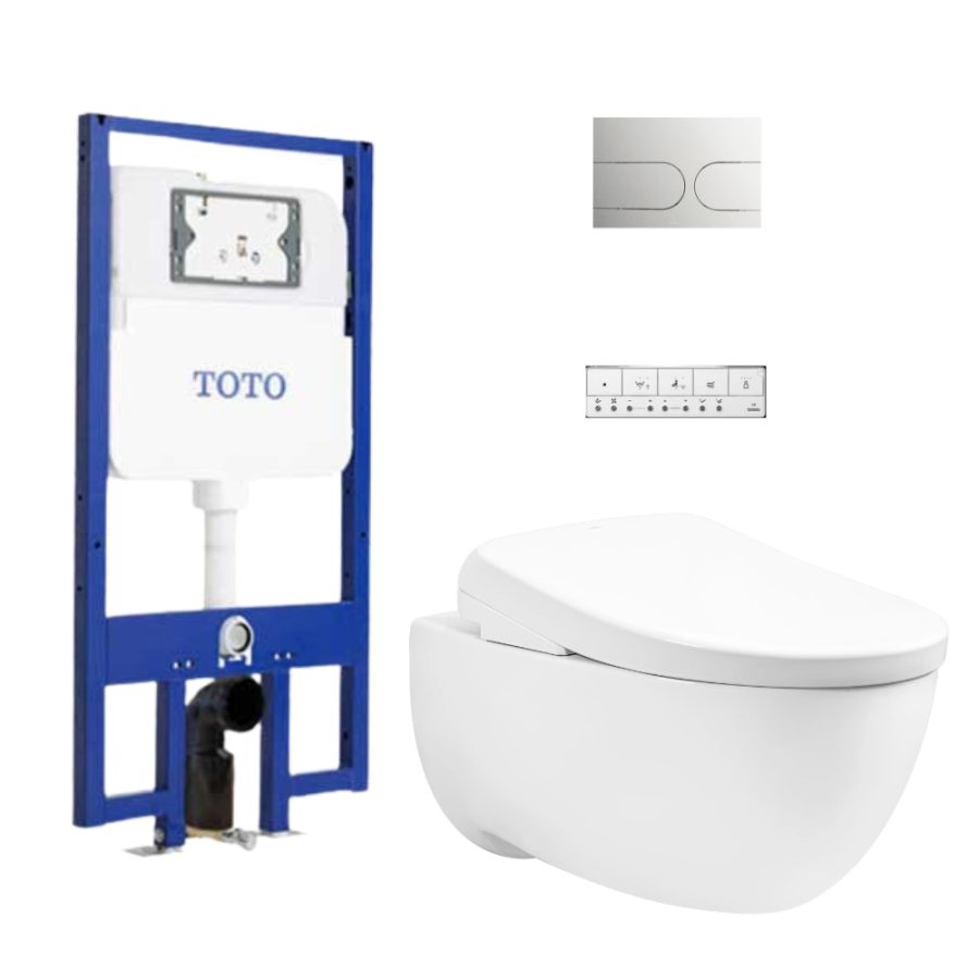 Bồn cầu treo tường nắp điện tử S7 (giấu dây) xả tự động TOTO CW812REA/TCF47360GAA/WH172AAT/TCA546/MB175M#SS