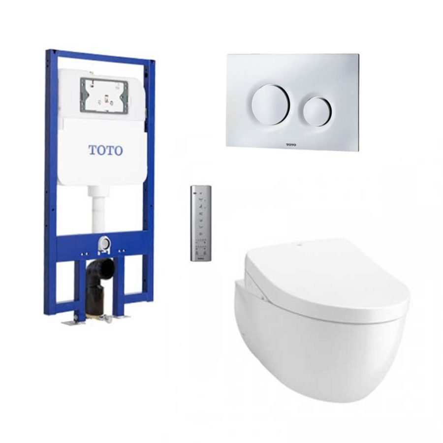 Bồn cầu treo tường điện tử S7 (giấu dây) TOTO CW812REA/TCF4911EZ/WH172AT/TCA465/MB174P#SS