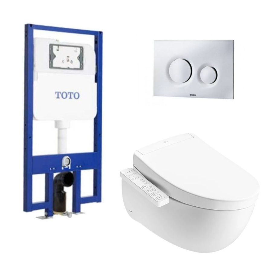 Bồn cầu treo tường nắp rửa điện tử S2 (giấu dây) TOTO CW812REA/TCF33461GAA/WH172AT/TCA465/MB174P#SS