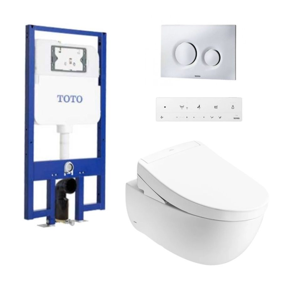 Bồn cầu treo tường nắp rửa điện tử S5 (giấu dây) TOTO CW812REA/TCF34461GAA/WH172AT/TCA465/MB174P#SS
