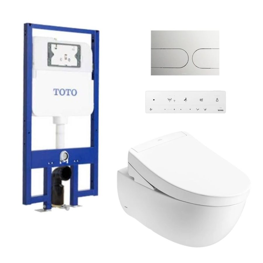 Bồn cầu treo tường nắp rửa điện tử S5 (giấu dây) TOTO CW812REA/TCF34461GAA/WH172AT/TCA465/MB175M#SS