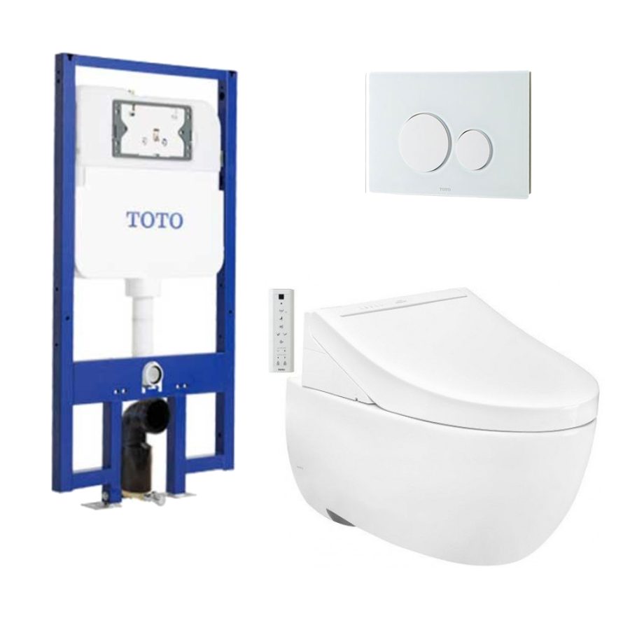 Bồn cầu treo tường điện tử (giấu dây) C5 TOTO CW812REA/TCF24460AAA/WH172AT/TCA465/MB176G#WH