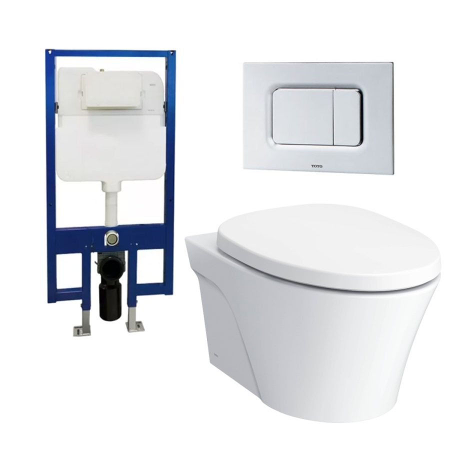 Bồn cầu treo tường Avante nắp êm TOTO CW822RA/TC385VS#W/WH172A/MB170P#SS