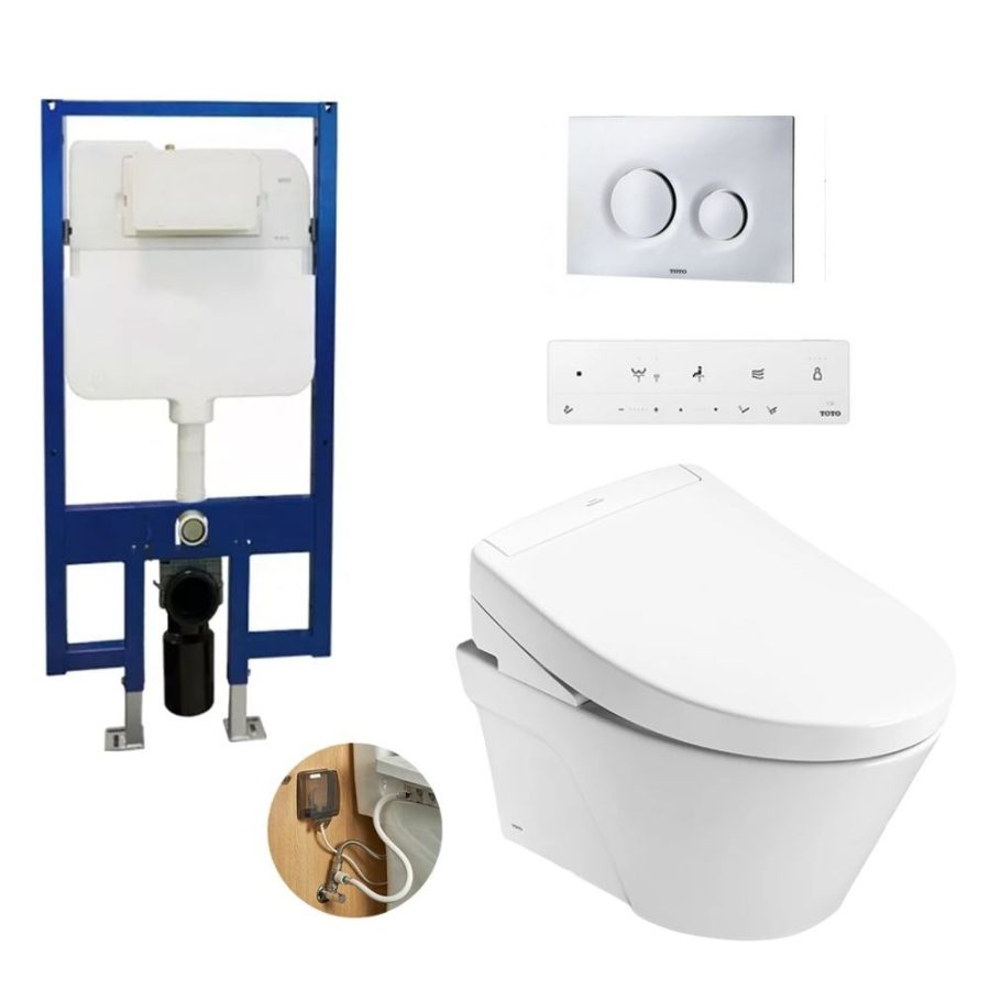 Bồn cầu treo tường nắp rửa điện tử S5 TOTO CW822RA/TCF34461GAA/WH172A/MB174P#SS