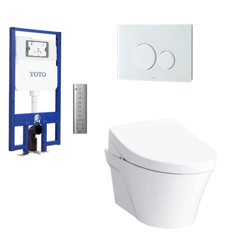 Bồn cầu treo tường điện tử S7 (giấu dây) xả tự động TOTO CW822REA/TCF4911EZ/WH172AAT/TCA464/MB176G#WH