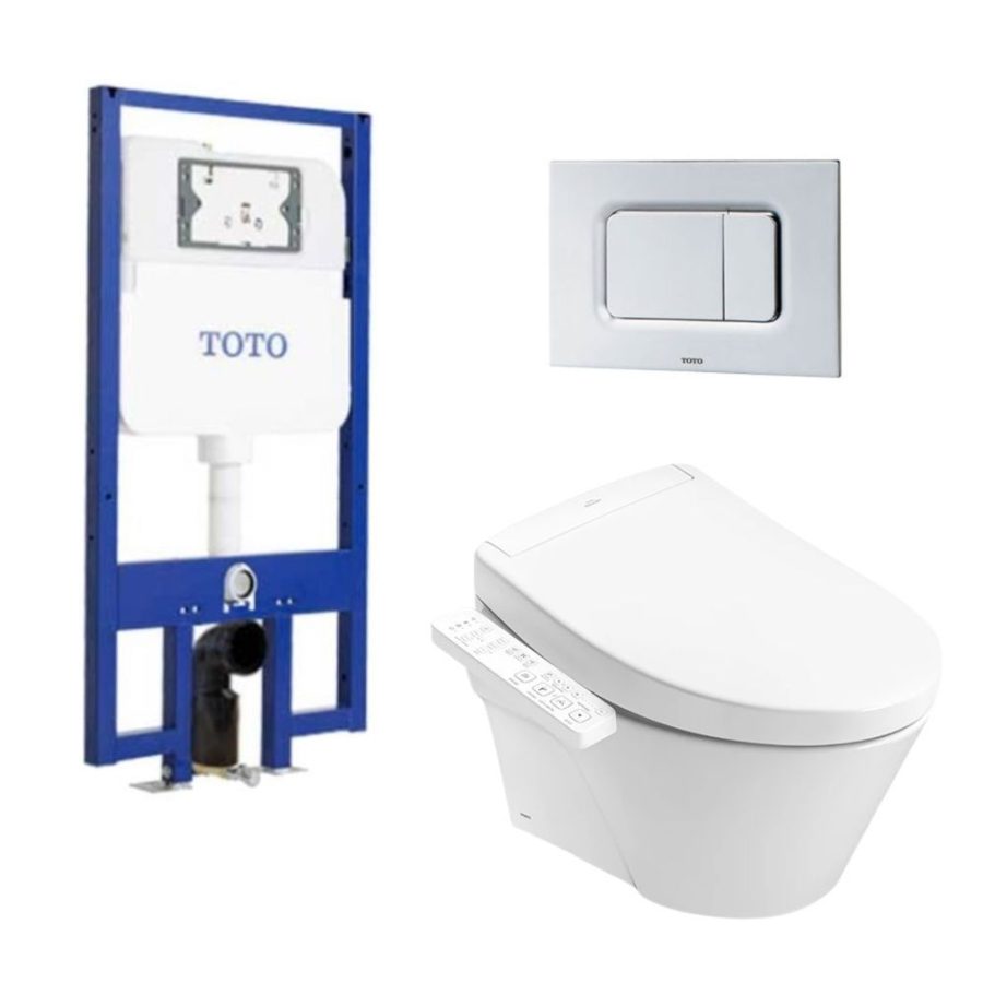 Bồn cầu treo tường nắp rửa điện tử S2 (giấu dây) TOTO CW822REA/TCF33461GAA/WH172AT/TCA465/MB170P#SS