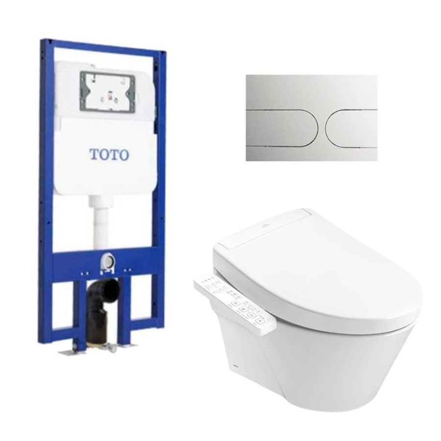 Bồn cầu treo tường nắp rửa điện tử S2 (giấu dây) TOTO CW822REA/TCF33461GAA/WH172AT/TCA465/MB175M#SS