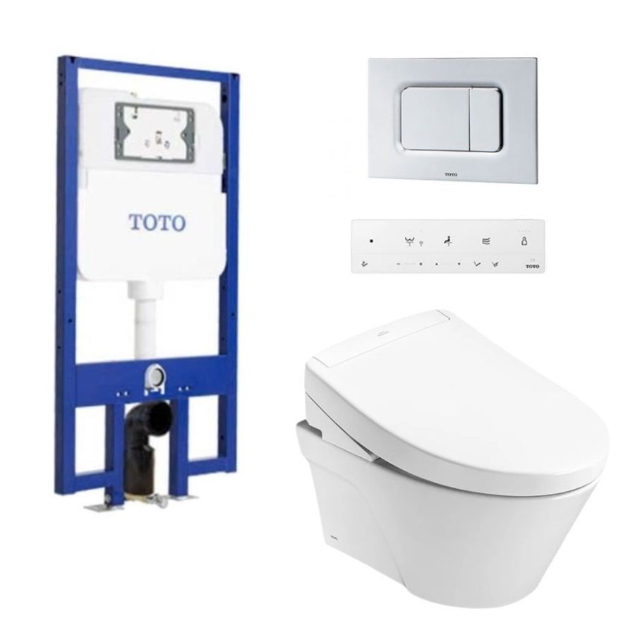 Bồn cầu treo tường nắp rửa điện tử S5 (giấu dây) TOTO CW822REA/TCF34461GAA/WH172AT/TCA465/MB170P#SS