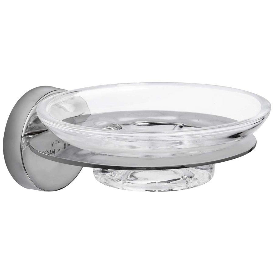 Kệ xà bông kiếng nắp tròn inox 304 Tovashu D2