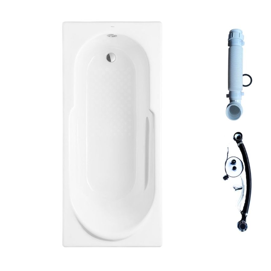 Bồn tắm TOTO FBY1720NPE#W/TVBF412/DB505R-2B gang tráng men 1m7 gồm bộ xả thải