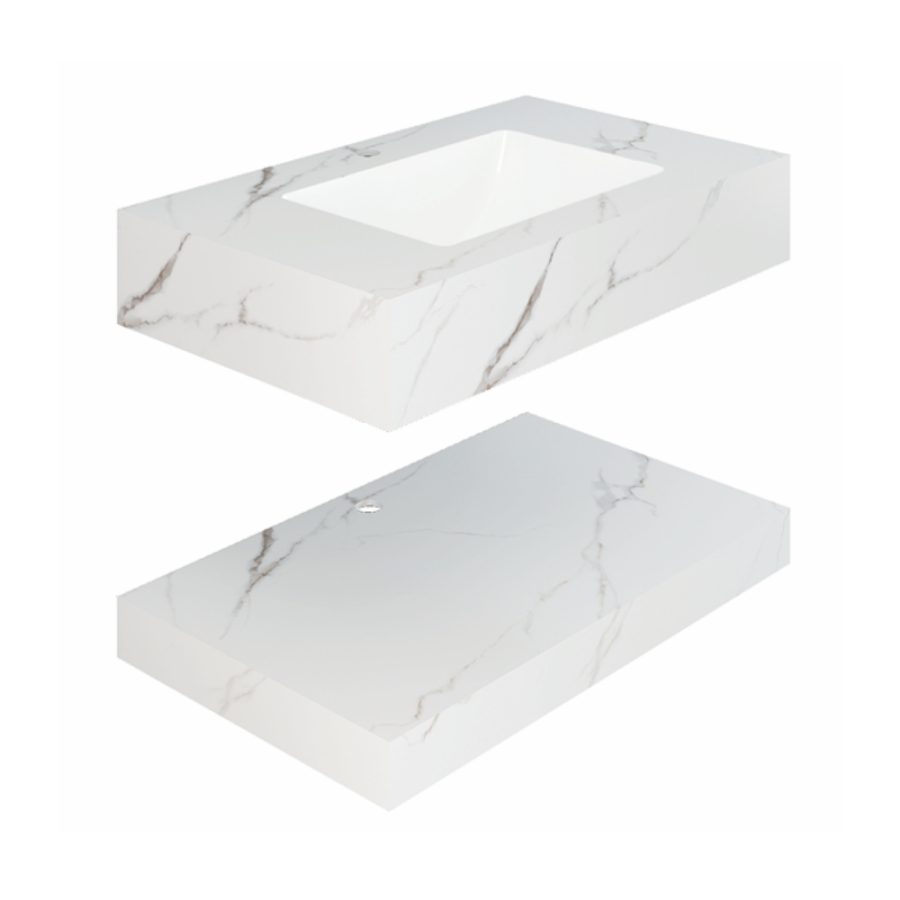 Chậu lavabo âm bàn đá 2 tầng Viglacera FL51-9GP01