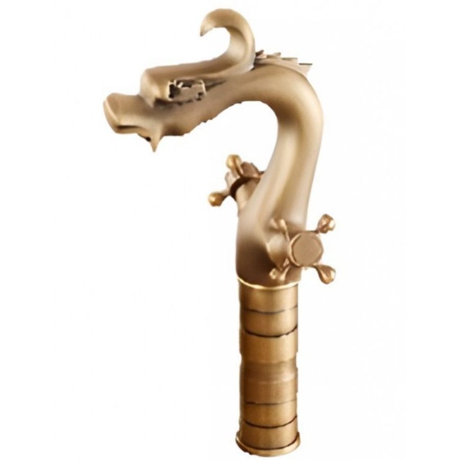 Vòi chậu lavabo nóng lạnh bằng đồng Kanly GCA10