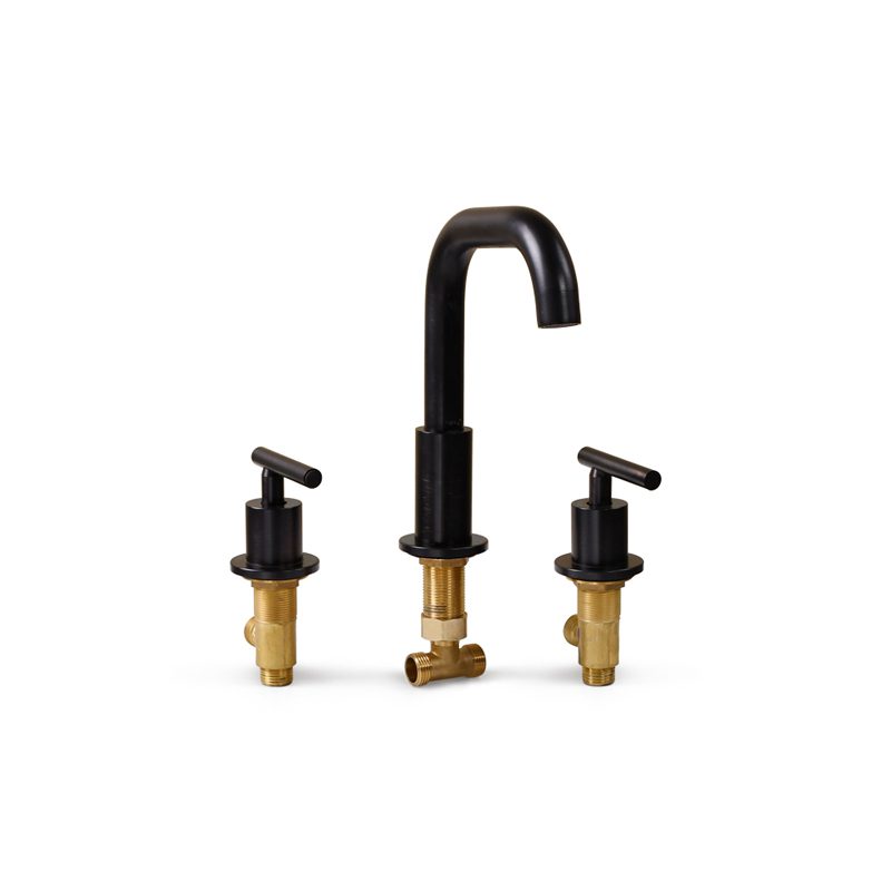 Vòi chậu âm bàn nóng lạnh bằng đồng Kanly GCB05B