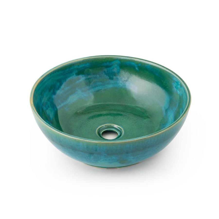 Chậu lavabo đặt bàn Kanly gốm họa tiết GV006