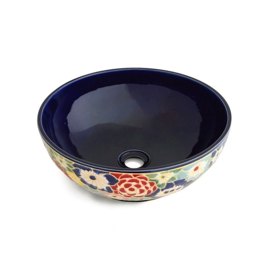 Chậu lavabo đặt bàn Kanly gốm họa tiết GV201