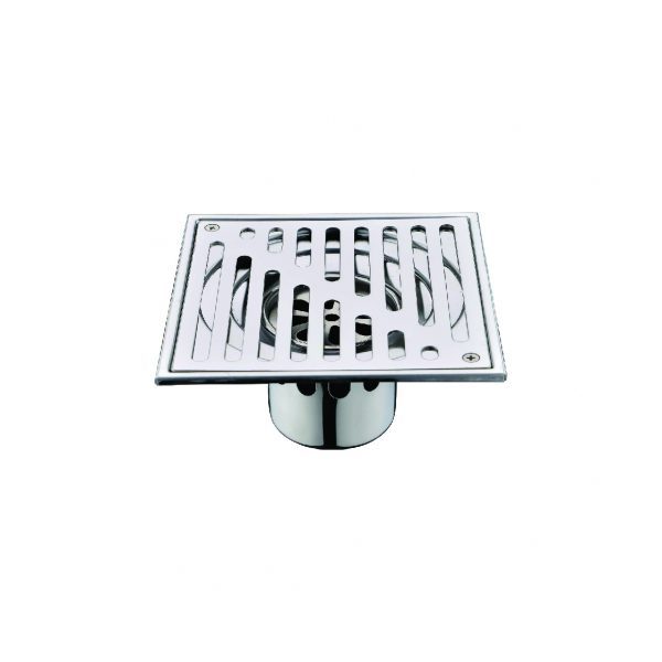 Phễu thoát sàn 15x15cm inox 304 Ø90 ATMOR HA01