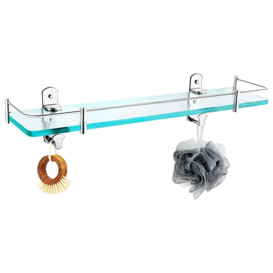Kệ kiếng cường lực kết hợp móc vợt inox 304 Tovashu K20