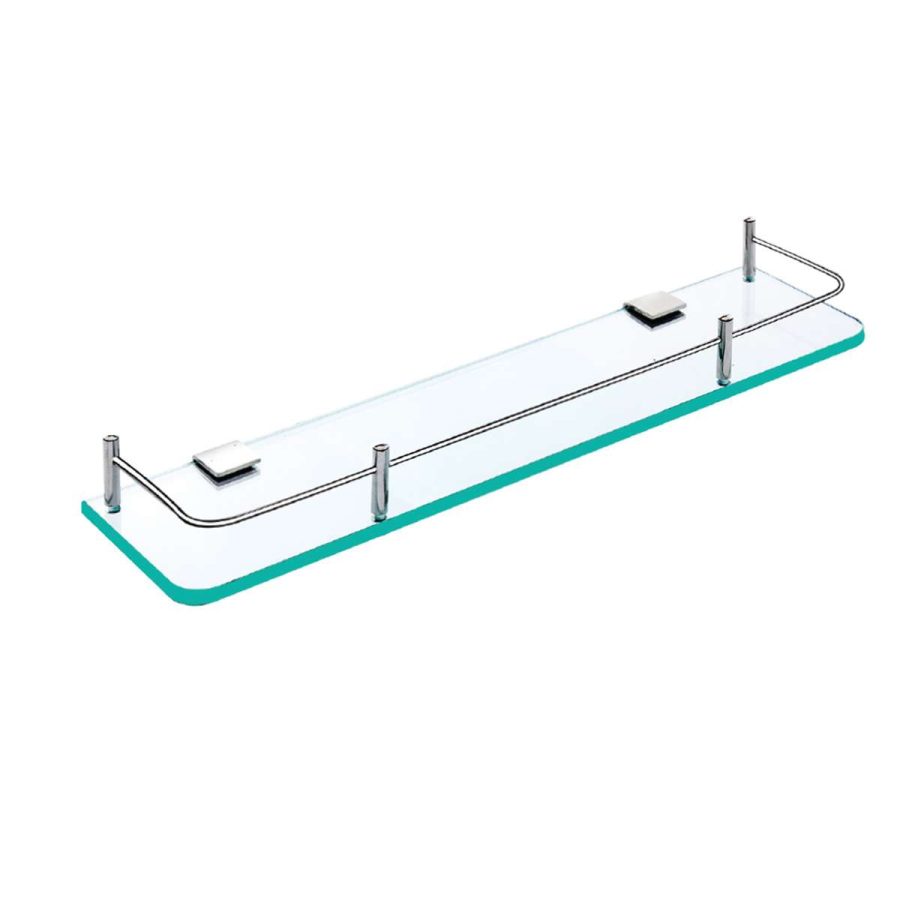 Kệ kiếng 1 rào pass vuông inox 304 Tovashu KT1