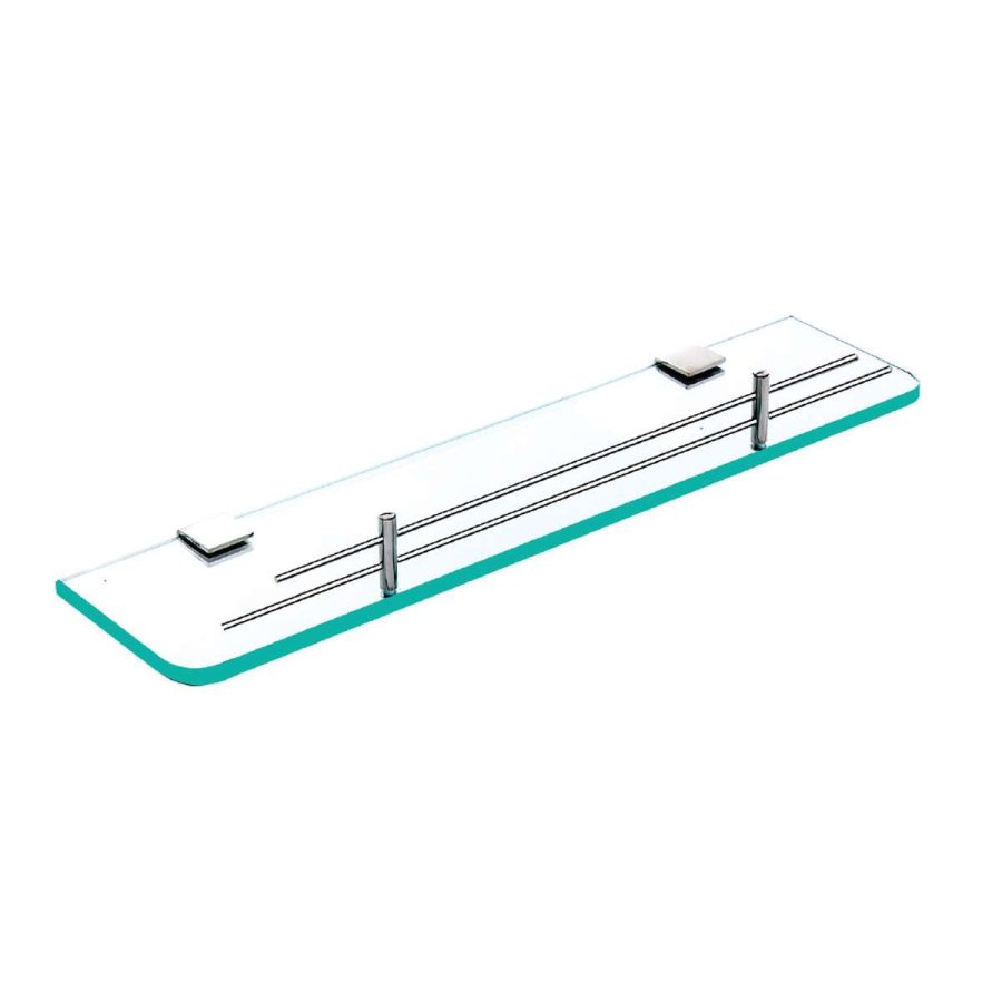 Kệ kiếng 2 rào trước pass vuông inox 304 Tovashu KT2