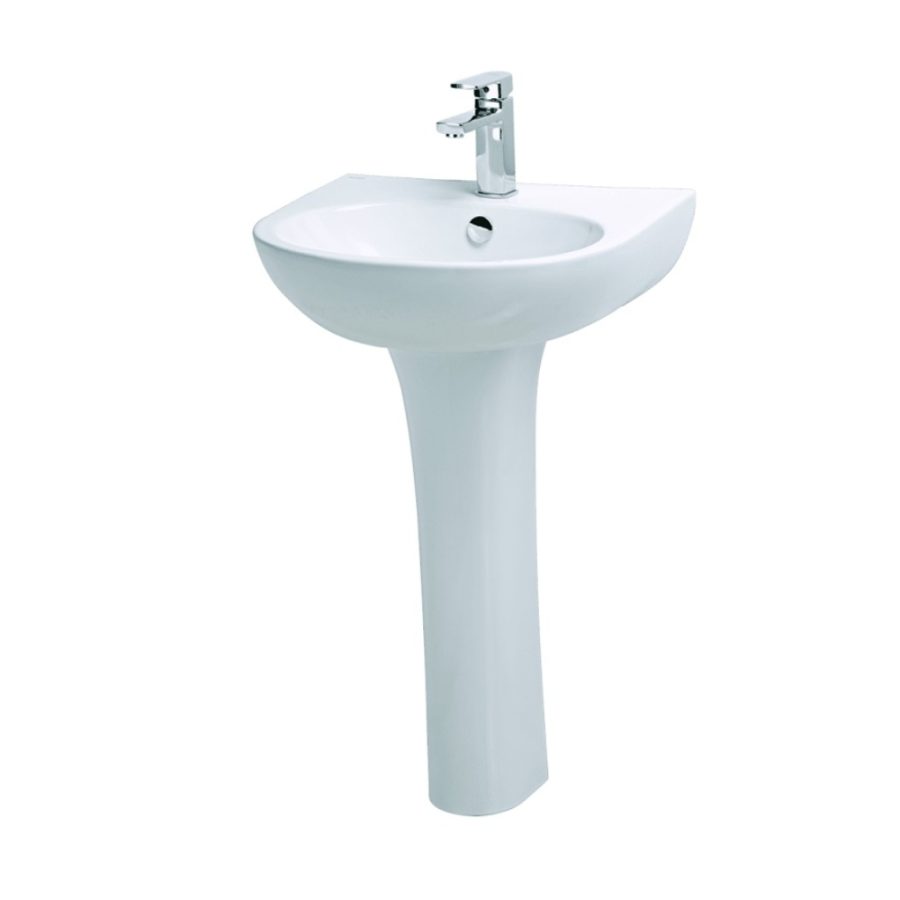 Chậu rửa lavabo treo tường chân dài Caesar L2152S+P2445 (L2152+P2445)