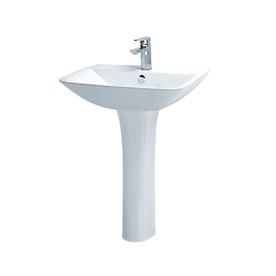 Chậu rửa lavabo treo tường chân dài Caesar L2365+P2445