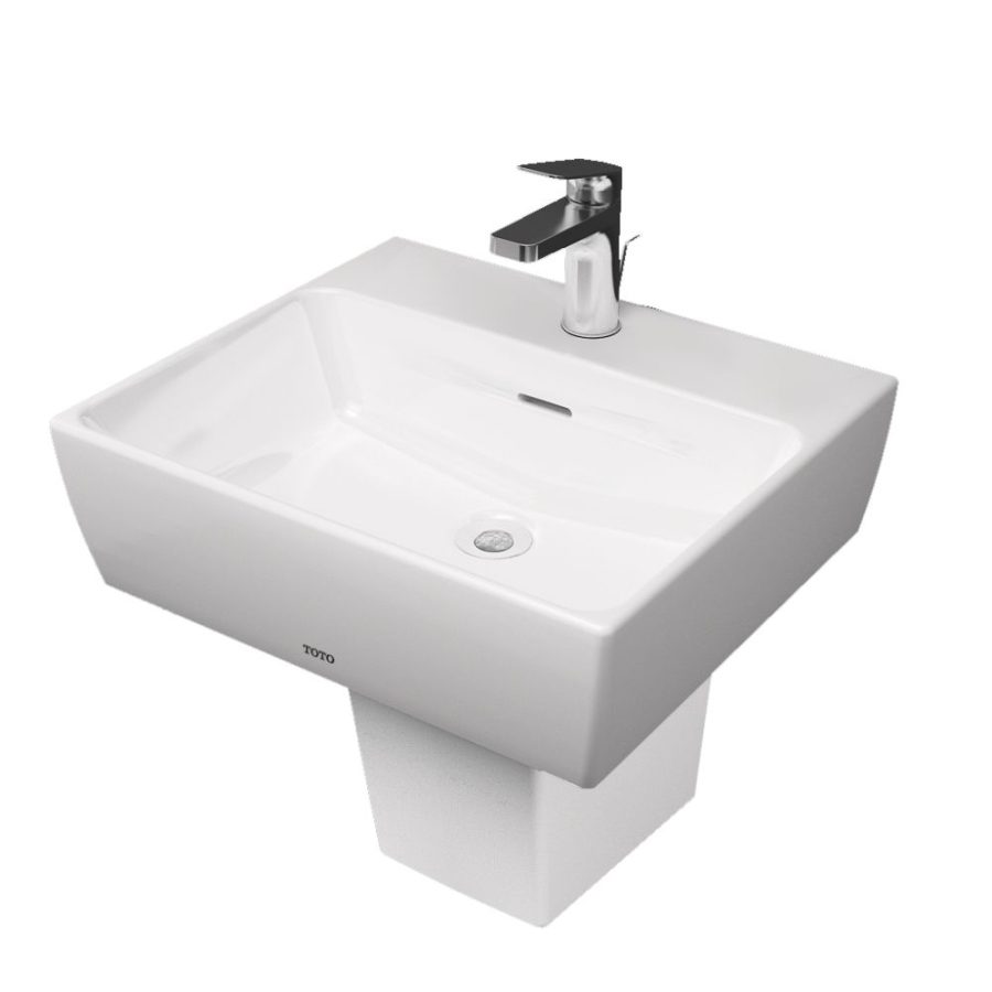 Chậu lavabo treo tường TOTO LHT328CHR#XW chân lửng