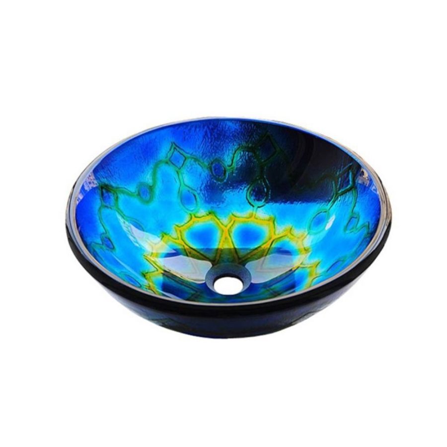 Chậu lavabo đặt bàn Kanly bằng thuỷ tinh LK127