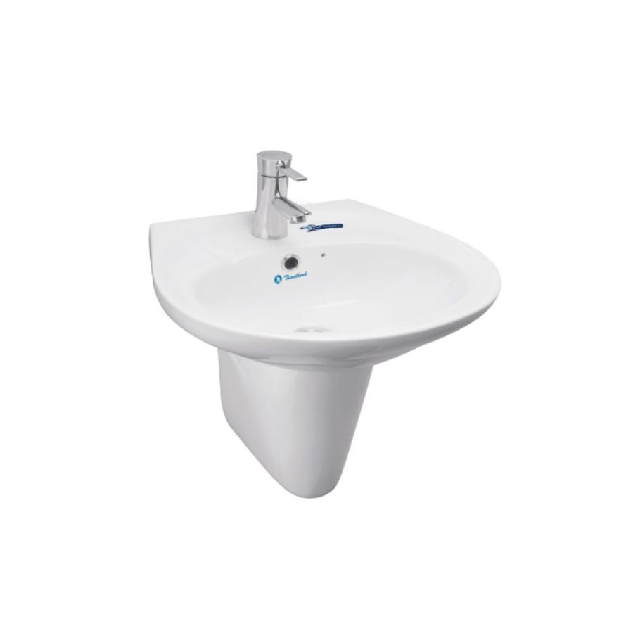 Chậu rửa mặt lavabo treo tường chân lửng Thiên Thanh LT04