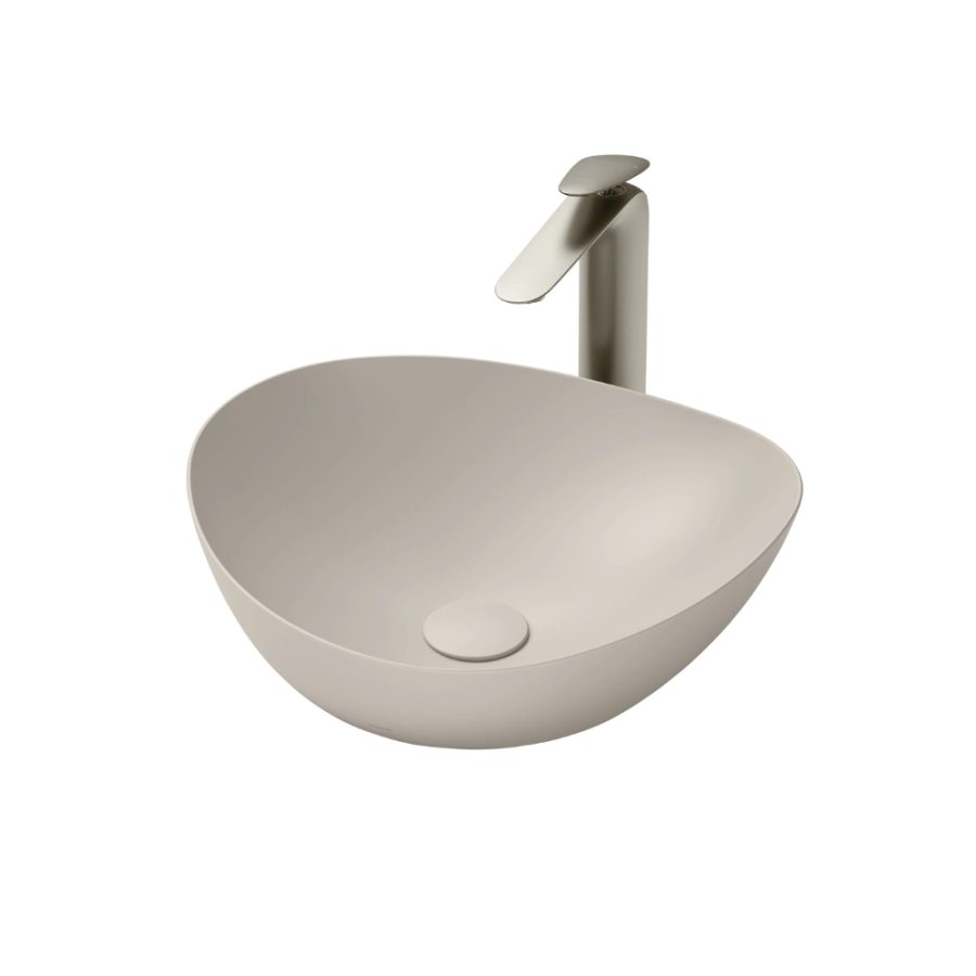 Chậu lavabo đặt bàn TOTO LT4704G19#MBE (LT4704G19MBE) be mờ vành mỏng Linear Ceram