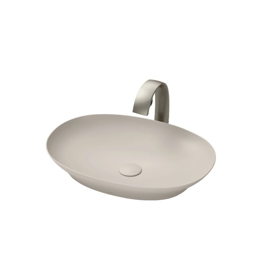 Chậu lavabo đặt bàn TOTO LT4706#MBE (LT4706MBE) be mờ vành mỏng Linear Ceram