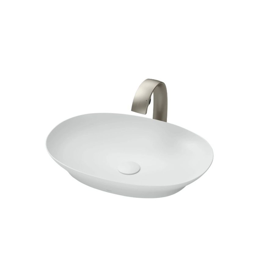 Chậu lavabo đặt bàn TOTO LT4706#MW (LT4706MW) trắng mờ vành mỏng Linear Ceram