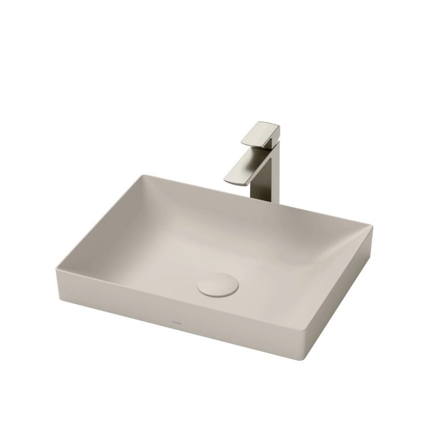 Chậu lavabo đặt bàn TOTO LT4715G19#MBE (LT4715G19MBE) be mờ vành mỏng Linear Ceram