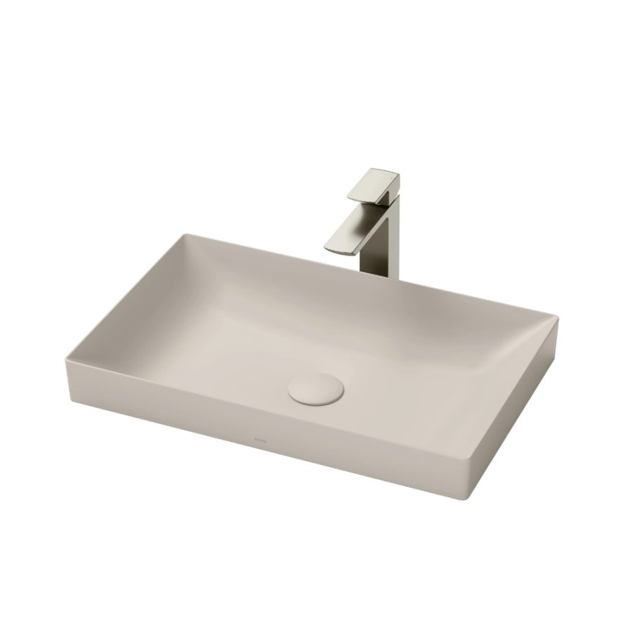 Chậu lavabo đặt bàn TOTO LT4716G19#MBE (LT4716G19MBE) be mờ vành mỏng Linear Ceram