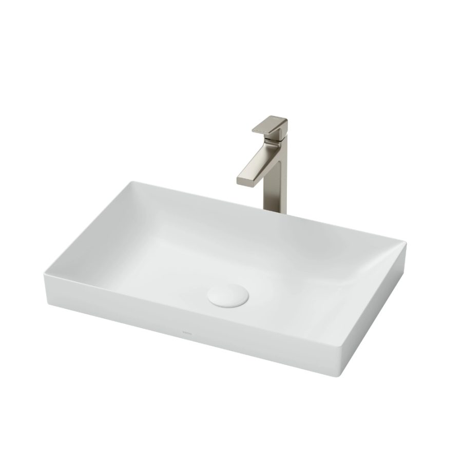 Chậu lavabo đặt bàn TOTO LT4716G19#MW (LT4716G19MW) trắng mờ vành mỏng Linear Ceram