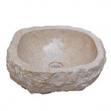 Hình ảnh thực tế Chậu lavabo đặt bàn Kanly đá grey marble MAR64Fi