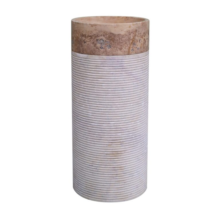 Chậu rửa lavabo chân đứng ống trụ tròn Kanly MAR84CV