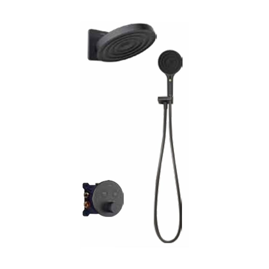 Sen tắm âm tường 2 đường nước nhiệt độ MOEN MR23012BL+UHT73342BL+UR4000+HH202022BL+A716BL+737BL