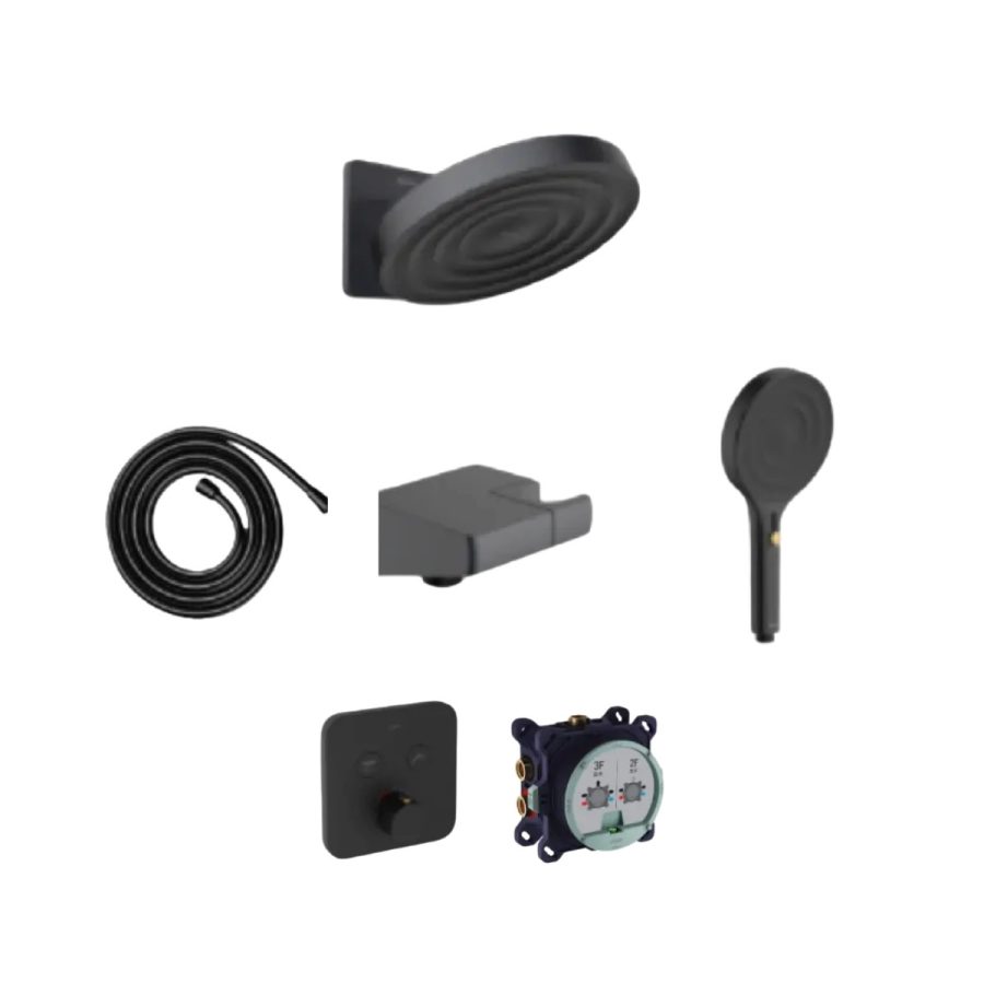 Sen tắm âm tường 2 đường nước nhiệt độ MOEN MR23014BL+UHT73342FBL+UR4000+HH202023BL+A716BL+737BL