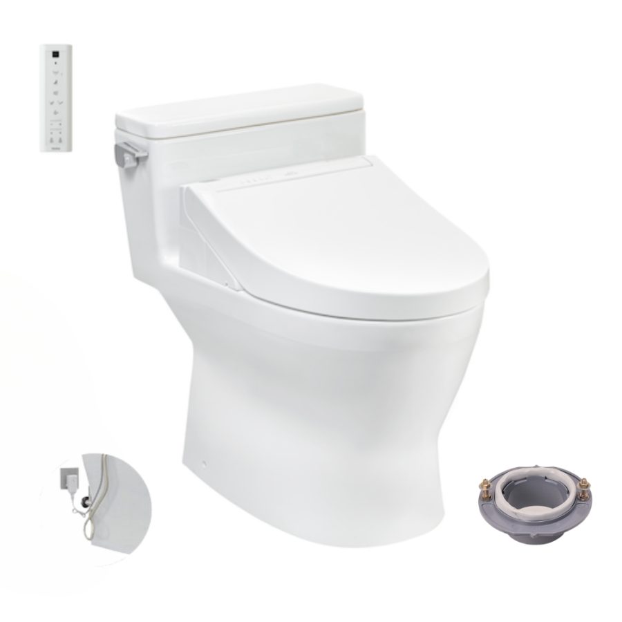 Bồn cầu TOTO MS188VKW14/T53P100VR 1 khối nắp điện tử Washlet C5 TCF24410AAA