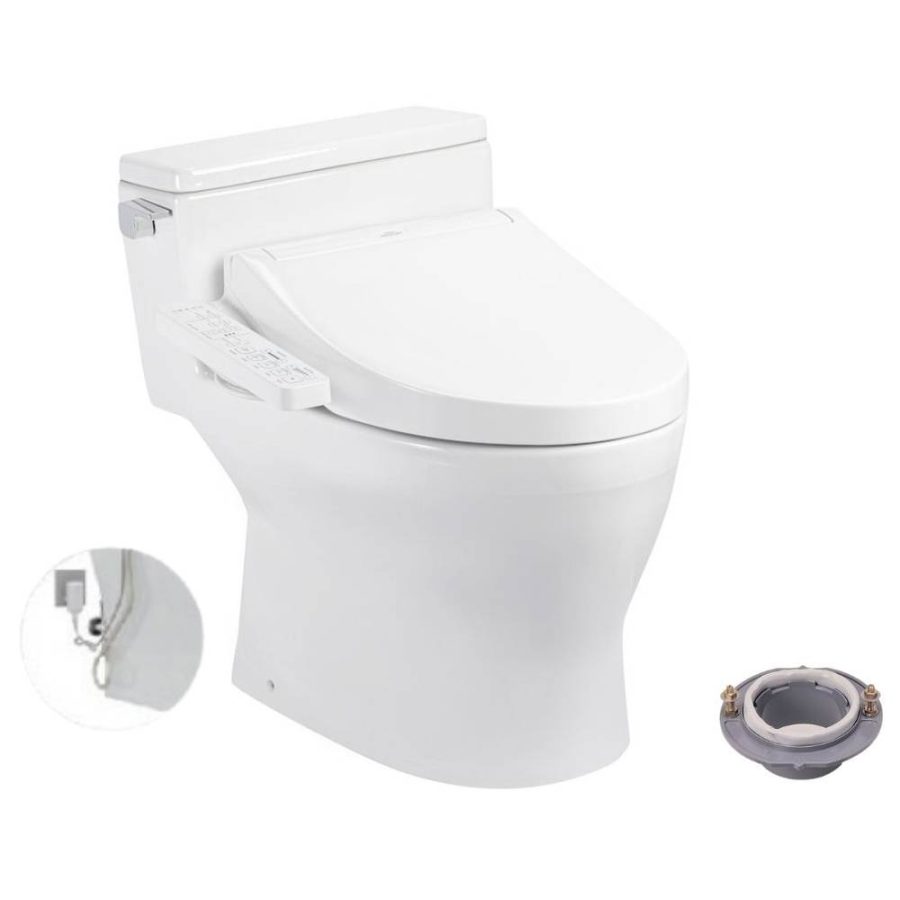 Bồn cầu TOTO MS188VKW16/T53P100VR 1 khối nắp điện tử Washlet C2 TCF23410AAA